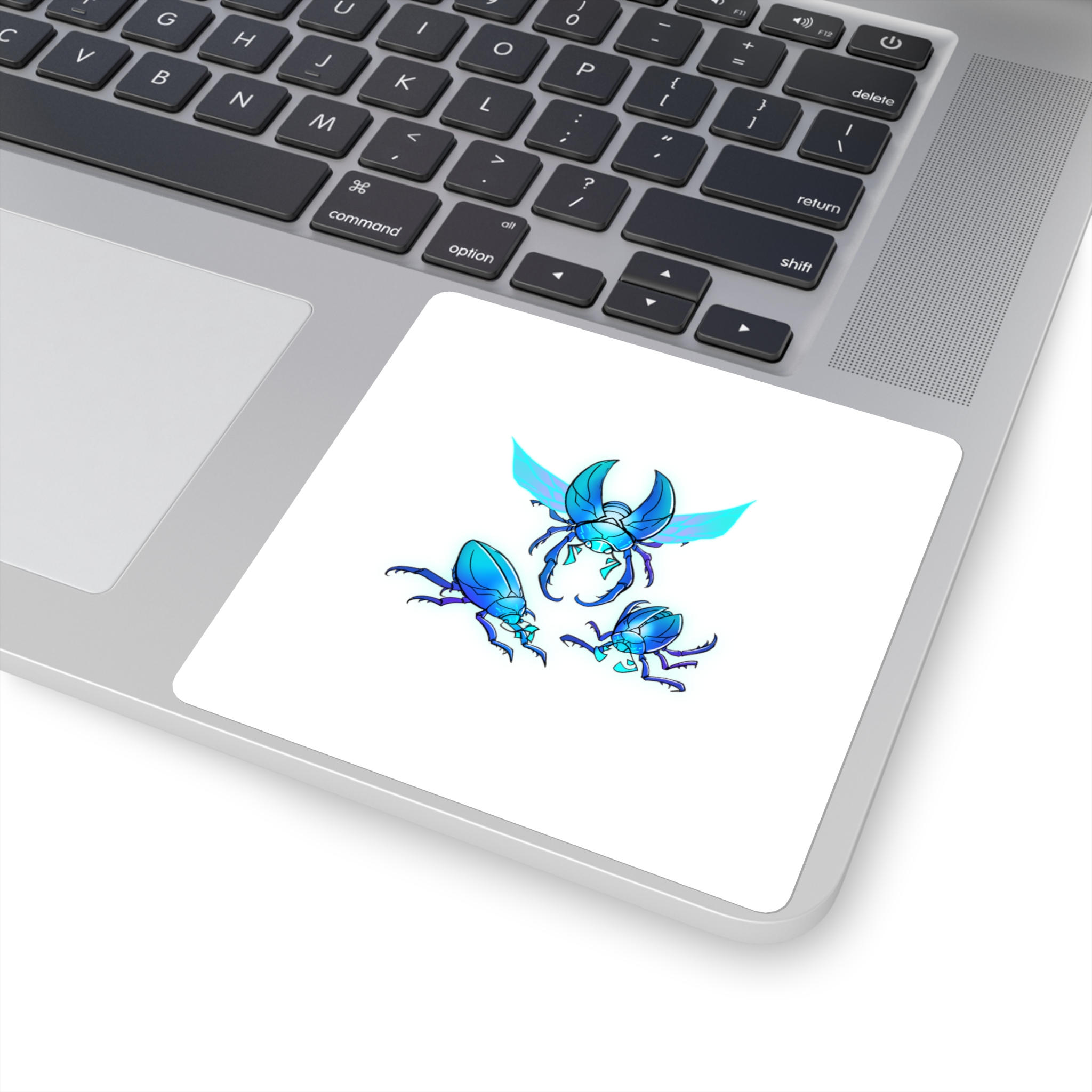 Sapphire Scarabs Square Sticker - Image 6