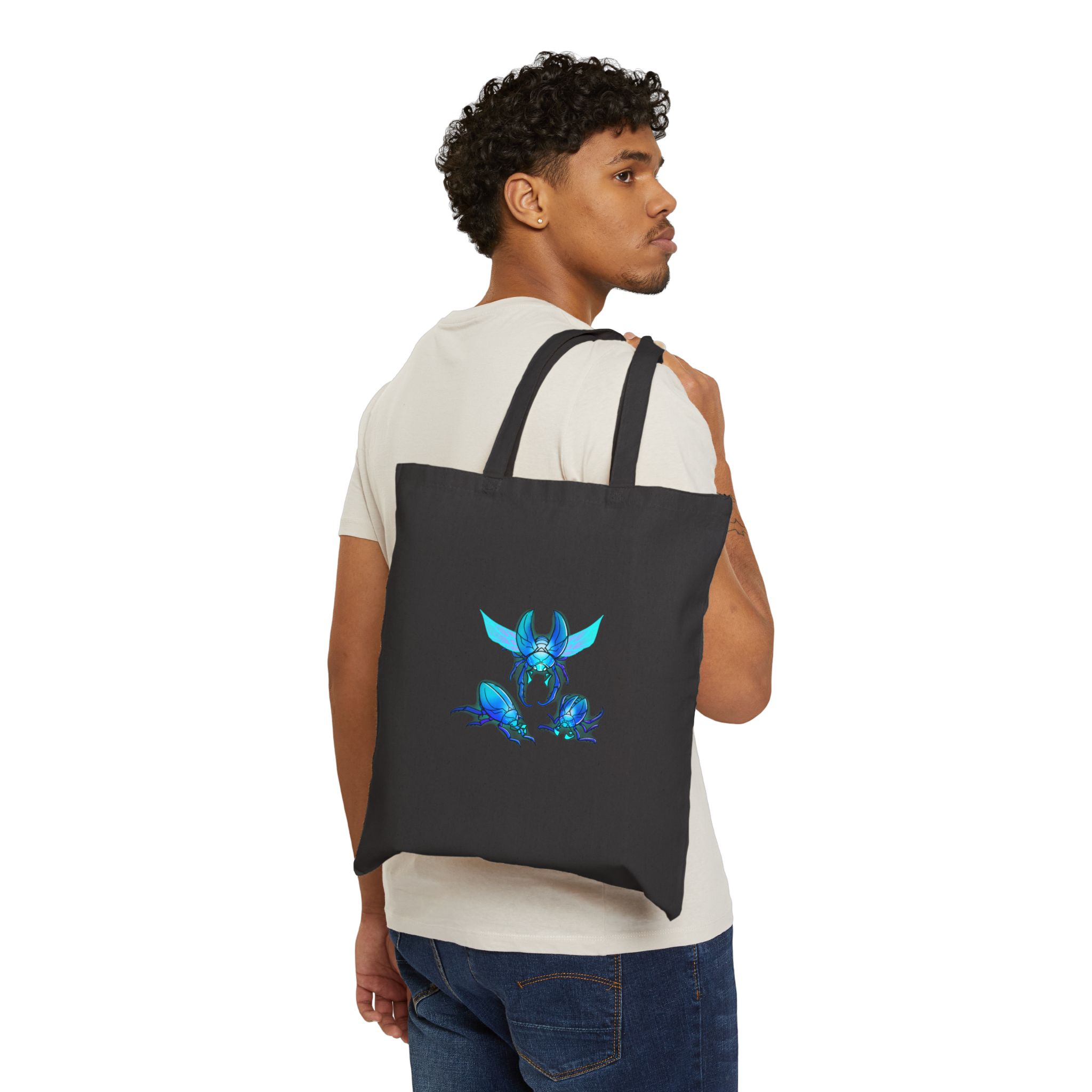 Sapphire Scarabs Canvas Tote Bag - Image 7
