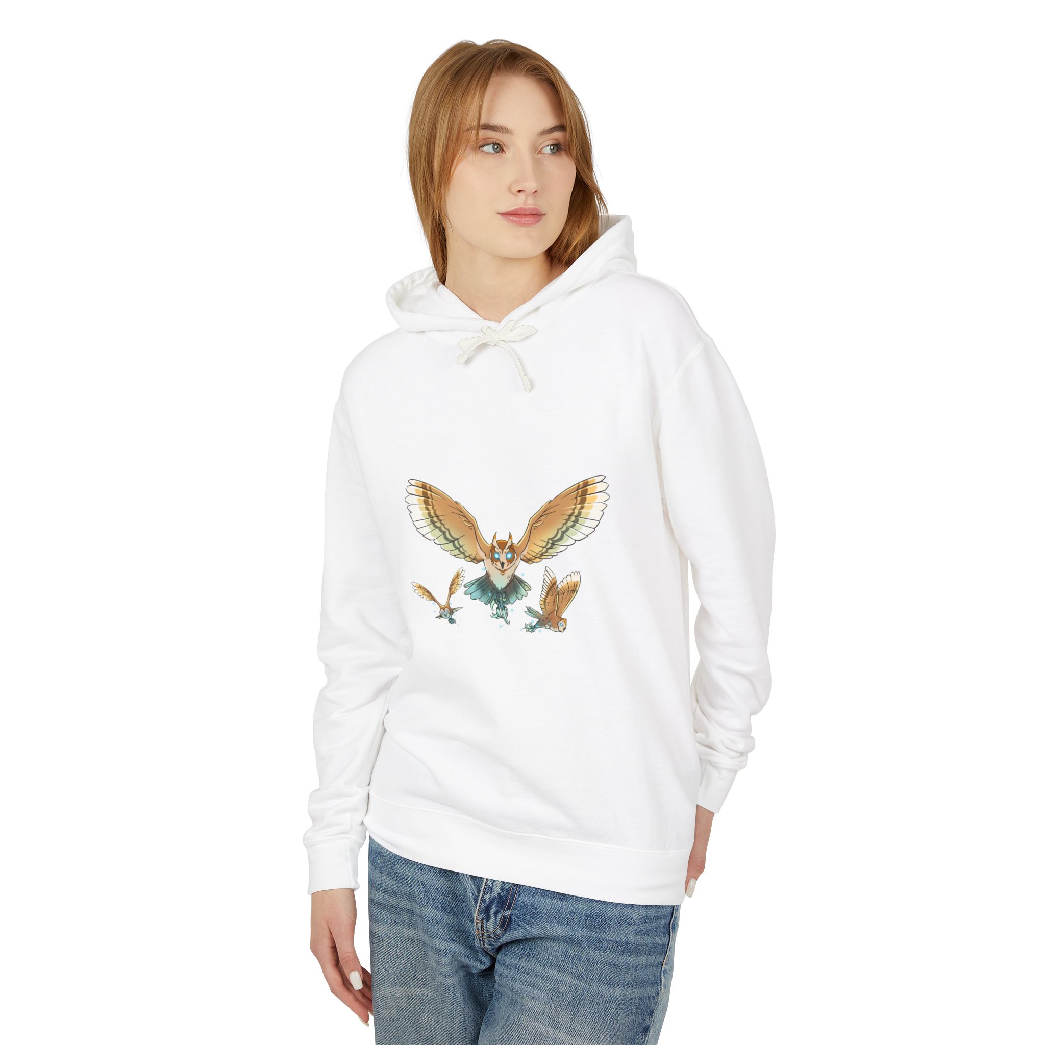 The Silent Owl Lightweight Hooded Sweatshirt - Image 3