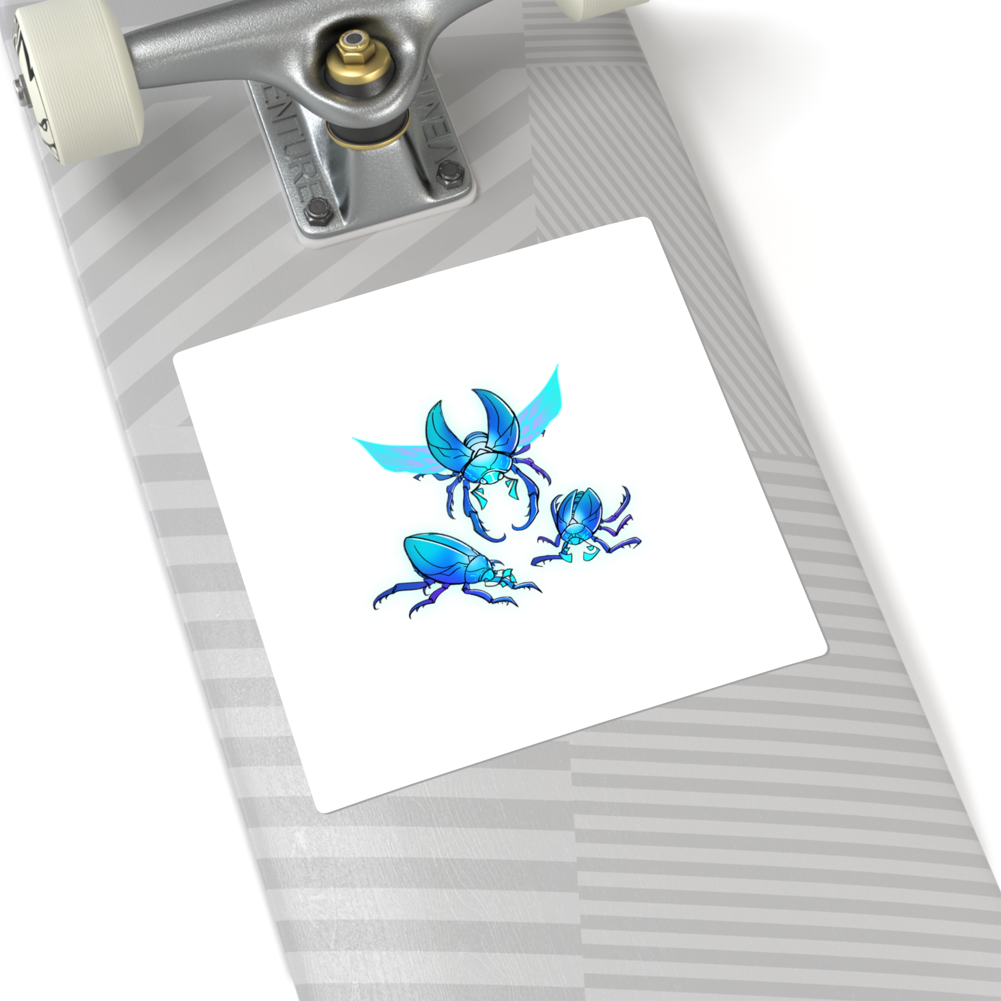 Sapphire Scarabs Square Sticker - Image 8