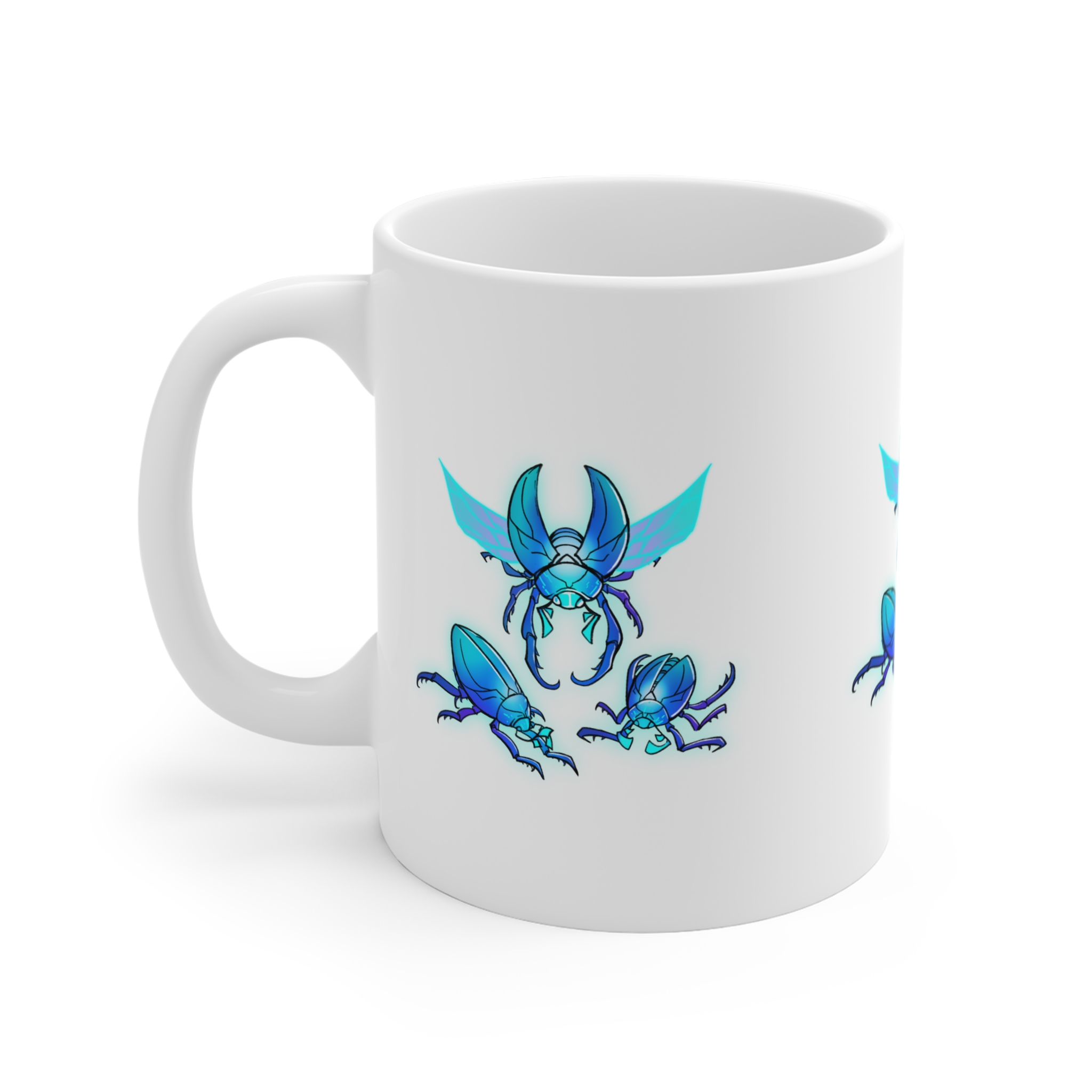 Sapphire Scarabs Ceramic Mug - Image 2