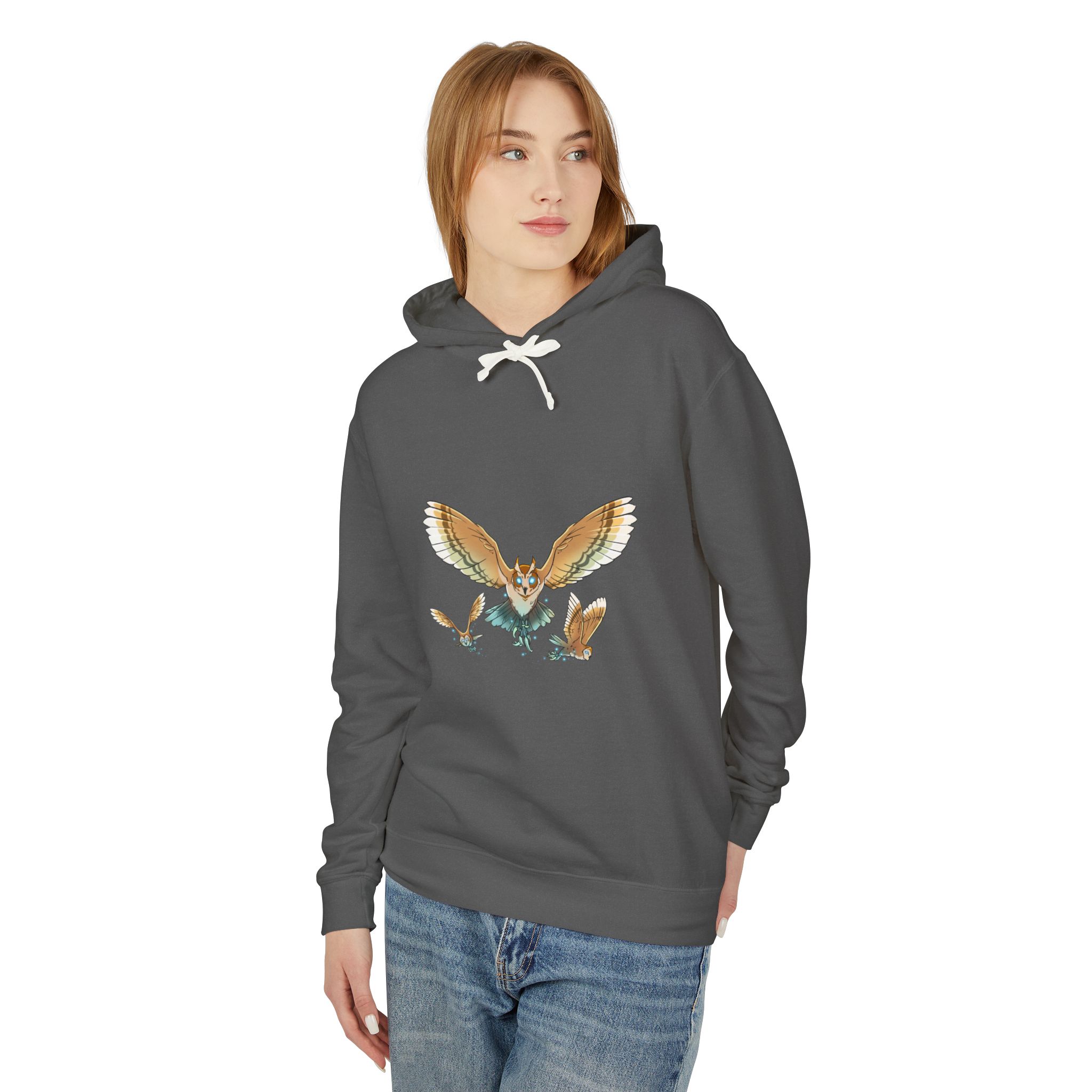 The Silent Owl Lightweight Hooded Sweatshirt - Image 11