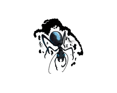 Black Veil Square Sticker