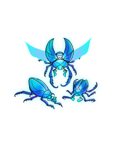 Sapphire Scarabs Square Sticker