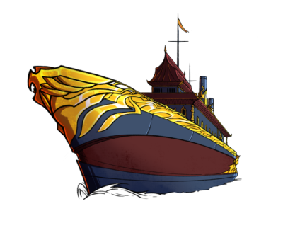 Ship Square Sticker