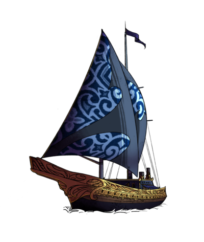 Ship Square Sticker