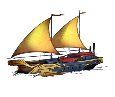 Ship Square Sticker