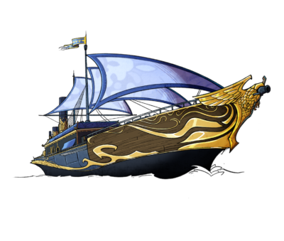Ship Square Sticker