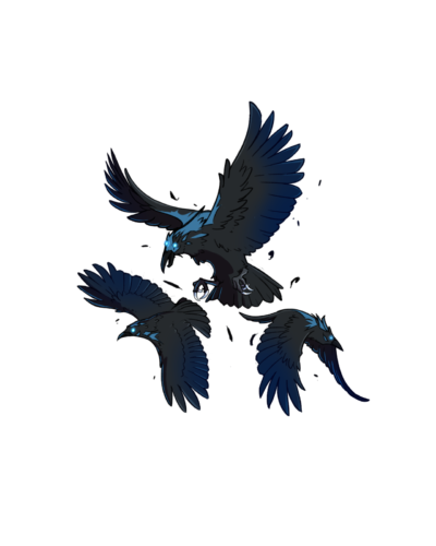The Gale Wing Flock Square Sticker