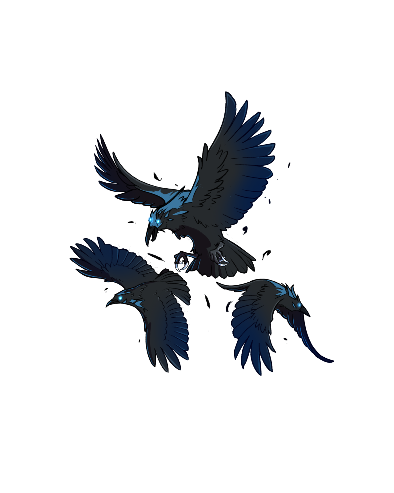The Gale Wing Flock Square Sticker
