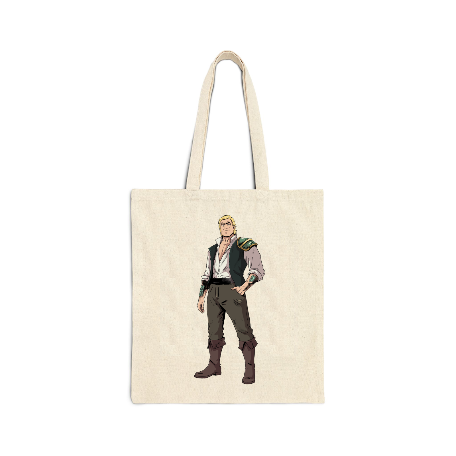 Blonde Swordsman Canvas Tote Bag